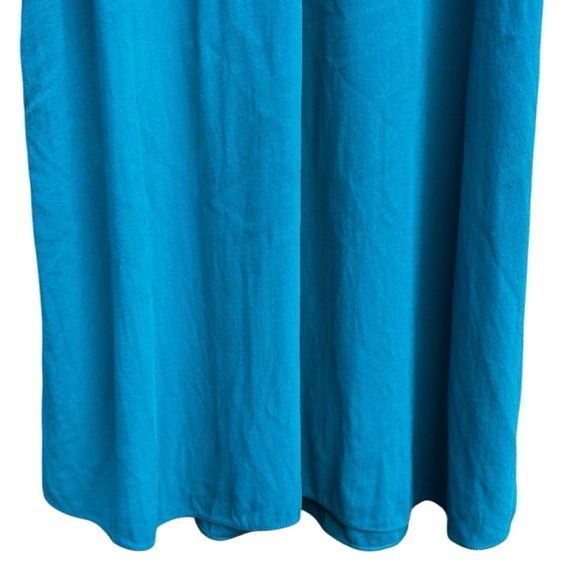 Eileen Fisher Silk Georgette Sleeveless A Line Dress Turquoise Size Small - Picture 4 of 7